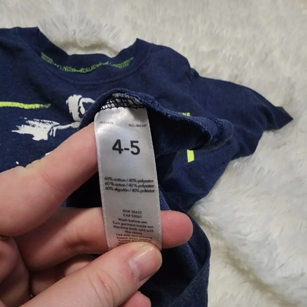 Carter's kid blue graphic tshirt football 